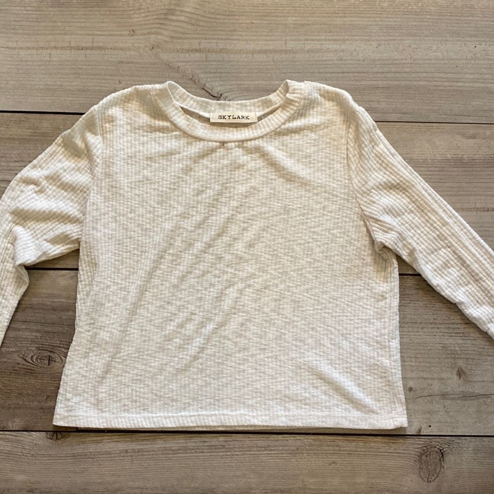 Skylark Ribbed Crop Top One Size